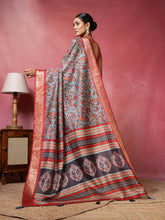 Printed Art-Tusser Saree